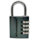 Cadenas à combinaison - Coffre aluminium - Anse acier - 4 molettes - Largeur 40 mm