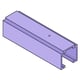 Rail pour porte coulissante charge 120KG série 0500 33 x 32 mm longueur 3000 mm