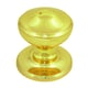 Bouton de porte laiton pointe poli verni diamètre 70 mm