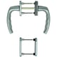 Ensemble sur rosace ovale ATLANTA clé I inox F9