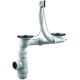 Vidage d'évier inox 2 cuves - plastique - Longueur : min 156 mm - max 260 mm - Hauteur : max 190 mm - Diamètre de la bonde : 70 mm
