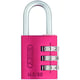 Cadenas à combinaison 3 molettes aluminium 145/30 largeur 31,5 mm rouge