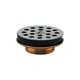 Bonde lavabo laiton à écoulement libre grille inox