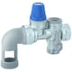 Groupe de sécurité inox coudé corps laiton 3/4'' pour chauffe-eau