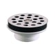 Bonde lavabo plastique à écoulement libre à grille inox