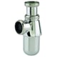 Siphon lavabo laiton chromé - Diamètre d'entrée : 1"1/4 - Hauteur garde d'eau : 60 mm - Diamètre sortie : 32 mm