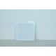 Grille d'aération 436 aluminium estampée en applique sans moustiquaire blanc 200 x 100 mm