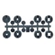 Jeu de 7 buses angle bas + bouchon pour turbine PGP