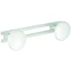 Porte-peignoir acier blanc 2 têtes