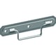 Poignée sur platine emboutie rabattable St-Etienne bout à pan coupé inox longueur 160 mm