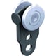 Chariot à 2 galets auto-orientables 2751  pour rail 50 x 40 mm charge 25 kg