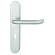 Ensemble HUDSON 692 sur grande plaque inox - entraxe 195 mm - clé L - Épaisseur de porte 38 à 55 mm