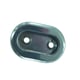 Support d'extrémité avec enjoliveur pour tube ovale 30 x 15 mm chromé