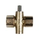 Robinet à bouton poussoir 628L - 1/2"-1/2" - femelle-femelle - 25 bar