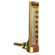 Thermomètre équerre aluminium type 32 - vertical - 63 mm