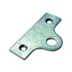 Piton plat pour porte-cadenas renforcé 65 x 45 mm a visser acier zingué blanc
