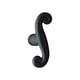 Bouton double AQUITAINE fer époxy noir 1 portée carré 6 x 105 mm