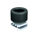 Butée d'extrémité 1097 pour rail  CADETTE 25 x 25 mm caoutchouc