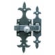 Targette rustique 679 en applique à pêne plat acier cémenté patiné largeur 40 mm