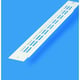 Grille d'aération à encastrer intérieure 489 aluminium argent 275 x 24 mm