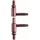 Fiche à visser rustique pour menuiserie bois 190 diamètre 13 mm longueur 45 mm femelle phosphatisé verni