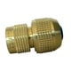 Raccord d'arrosage rapide automatique 6 billes bague bleue en laiton