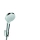 Combiné de douche PORTER'S CROMETTA et douchette Vario EcoSmart 9 l/min avec flexible de douche 160 cm blanc/chromé