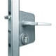 Serrure de portail type industriel pour profil de 60 à 80 mm à cylindre européen LAKQU2
