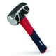 Massette tête conique manche graphite - Poids 0,9 kg - Section de la tête 40 mm