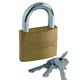 Cadenas à clé - varié - Coffre laiton - Anse acier cémenté - 3 clés - Largeur du coffre 60 mm - Hauteur de l'anse 32,5 mm