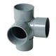 Culotte double d'équerre PVC 87°30 mâle-femelle - 100 mm