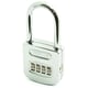 Cadenas à combinaison à molettes acier 160 chromé largeur 50 mm anse hauteur 50 mm