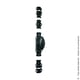 Crémone en applique RY 16 en fonte pour tringle de 16 x 5 mm époxy noir