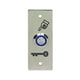 Bouton poussoir inox LED bleu sur plaque PB19NO+NC_B12ST_SI - 4,5 mm - PB19NO+NC_B12ST_SI