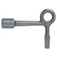 Clé pour batteuse EDF-GDF rectangle 9 x 6 mm et triangle de 11 mm fonte polie