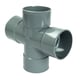 Culotte double parallèle 87°30 PVC femelle-femelle - Diamètre : 100 mm