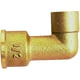 Coude laiton femelle long 90LGCU - 1/2'' - 14 mm