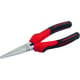 Pince à becs plats chromée avec manche bimatière 236-16G 160 mm - Longueur des becs : 50 mm
