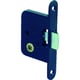 Serrure à larder 1 point à petit coffre bec-de-cane axe 40 mm noire