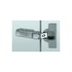 Charnière invisible ouverture 110° INTERMAT 9944  à enfoncer entraxe 45 mm semi-applique coudure 9,5 mm