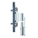 Fiche réglable en 3 dimensions BIXACTA 483 diamètre 16 mm gauche blanc