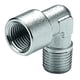 Equerre A10P - Matière : laiton nickelé - Angle : 90 ° - Filetage : 1/4" - Diamètre de passage : 8 mm