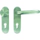 Béquille et bouton fixe sur plaque inox  M2X pour porte PROGET et GALAXIE