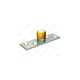 Guide du bas à olive sur platine renforcée 1101 pour profil U 30 x 30 mm diamètre 24 mm