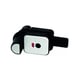 Verrou de cabine et WC 293 polyamide noir et blanc