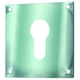 Plaque de propreté carrée pour porte en inox poli