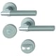 Ensemble sur rosace LECCE chromé/inox mat F49/F9