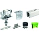 Ensemble complet pour porte coulissante CADETTE avec rail aluminium 1850 mm force 40 kg