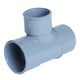 Té pied de biche simple 87°30 PVC mâle-femelle