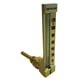 Thermomètre équerre aluminium type 35 0/120°C - horizontal - 63 mm